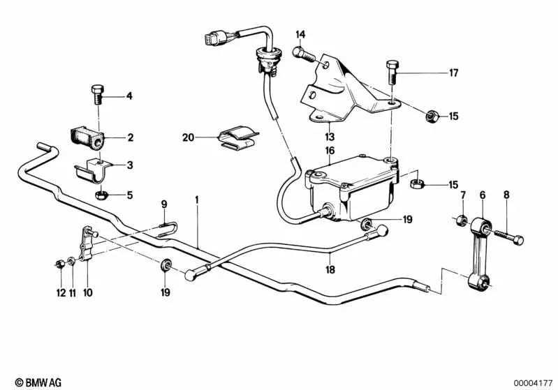 Goma de soporte para BMW E23 (OEM 31352454010). Original BMW.