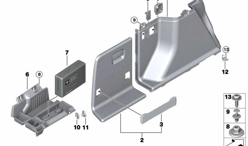 OEM 51477325339 rivestimento di avvio anteriore sinistro per BMW F34. BMW originale.