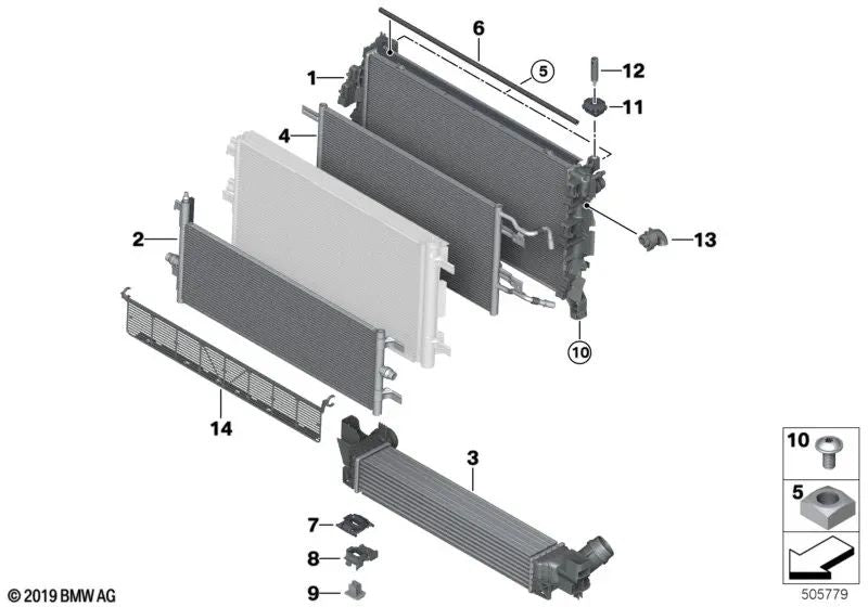 Juego de juntas para BMW Serie 1 F40, F52, Serie 2 F44, F45, F46 (OEM 17118600126). Original BMW