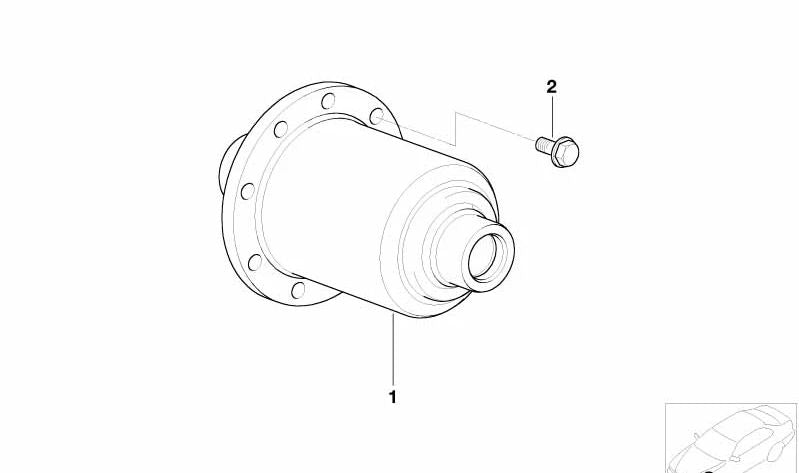 Vite di fissaggio differenziale OEM 33131212693 per BMW E21, E30, E36, Z3. BMW originale