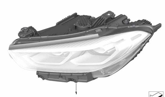 Rechte Laser -Scheinwerfer OEM 63115A41034 für BMW F91, F92, F93, G14, G15, G16. Original BMW.