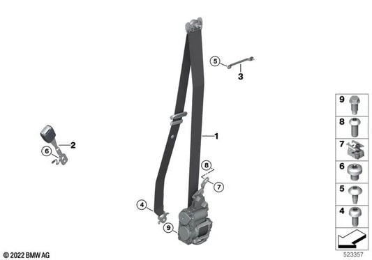 Oberriemen für BMW G05N, G06N, G07N (OEM 72115A70913). Original BMW