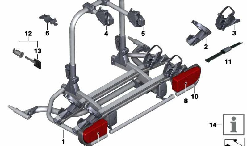 Separador medio para BMW E81, E82, E87, E88, F20, F21, F22, F23, F45, F46, E90, E91, E92, E93, F30, F31, F34, F32, F33, F36, F10, F11, E84, F48, E83 (OEM 82712220397). Original BMW