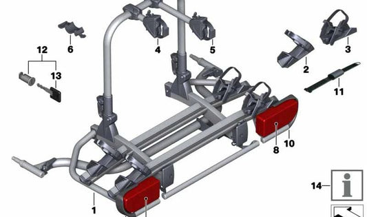 Protector para soporte para BMW E81, E82, E87, E88, F20, F21, F22, F23, F45, E90, E91, E92, E93, F30, F31, F34, F32, F33, F36, E60, F10, X1, X3 y MINI F55, F56, F57 (OEM 82712220399). Original BMW