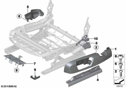 Left Control Unit Bracket for BMW F20 F21 F22 F23 F87 E90N E91N F30 F31 F34 F35 F32 F36 F80 F82 F25 F26 (OEM 52107240225) Original BMW