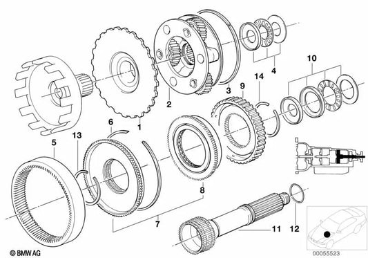 AX-Lager for BMW 3 Series E30, 5 Series E28, E34, 6 Series E24, 7 Series E23, E32, 8 Series E31 (OEM 24241215436). Genuine BMW.