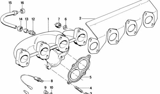 Anillo de corte para BMW Serie 3 E21, E30, Serie 5 E12, E28, Serie 6 E24, Serie 7 E23 (OEM 11711257699). Original BMW