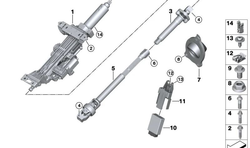 Unidad de control de la columna de dirección para BMW I20, F95, G05, G18, F96, G06, G07 (OEM 32309630188). Original BMW