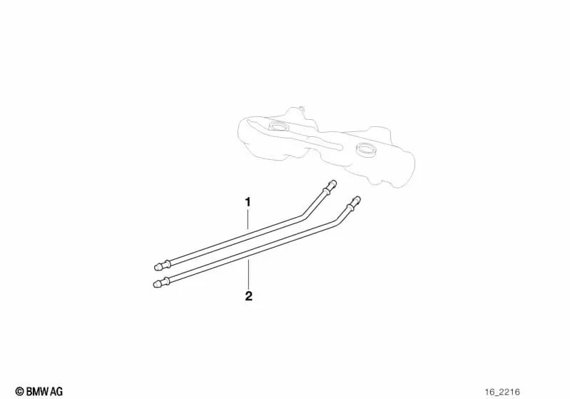 Conducción de Combustible Principal para BMW Serie 3 E36 (OEM 16121181130). Original BMW