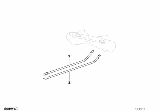 Fuel return line for BMW E36 (OEM 16121182878). Original BMW