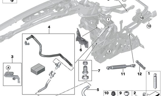 Tobera de drenaje de agua para BMW Serie 4 F33, F83 (OEM 54377290654). Original BMW