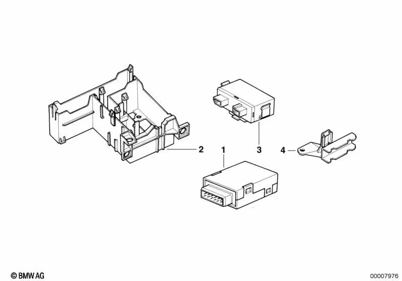 Control unit support for BMW 3 Series E36 (OEM 61131387775). Genuine BMW