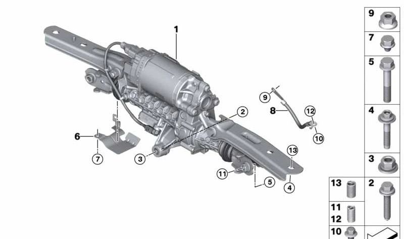 Actuador HSR para BMW Serie 5 G30, G31, Serie 6 G32, Serie 7 G11, G12, Serie 8 G14, G15, X5 G05, X6 G06, X7 G07 (OEM 33346895076). Original BMW