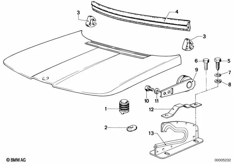 Sellado para BMW Serie 5 E12, Serie 6 E24 (OEM 51231902902). Original BMW