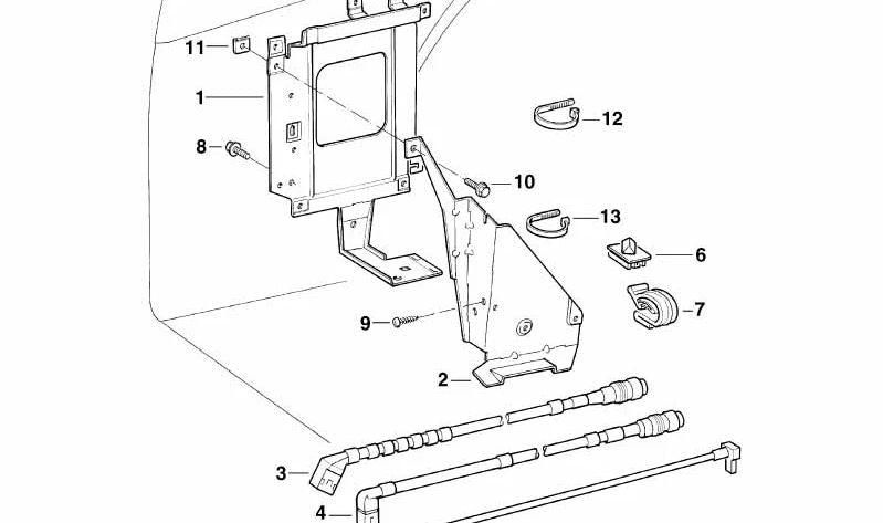 Cable de conexión para cambiador de CD para BMW E38 Serie 7 (OEM 65128361177). Original BMW