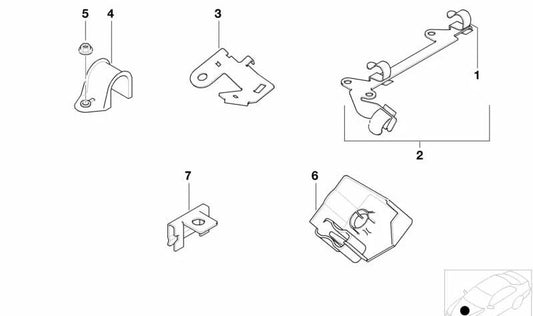 Clip de sujeción para BMW I12, I15, E53, E70 (OEM 07147575158). Original BMW