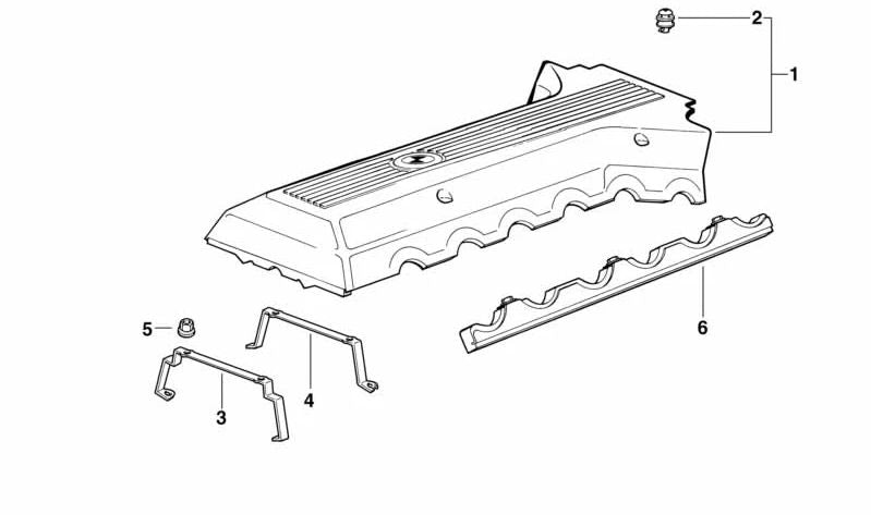 Aislamiento acústico para BMW E32, E38, E31 (OEM 11611729659). Original BMW.