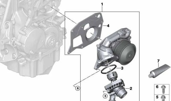 ASA-Tornillo para BMW i I12, I12N, I15, X3 F97, X4 F98 (OEM 11148604856). Original BMW.