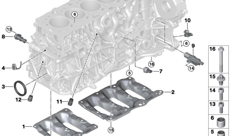 Versteifungsblech para BMW Serie 3 G20, G21, Serie 4 G22, G23, Serie 5 G30, G31, G60, Serie 6 G32, Serie 7 G11, G12, G70, Serie 8 G14, G15, G16, X3 G01, X4 G02, X5 G05, X6 G06, X7 G07 (OEM 11118599661). Original BMW