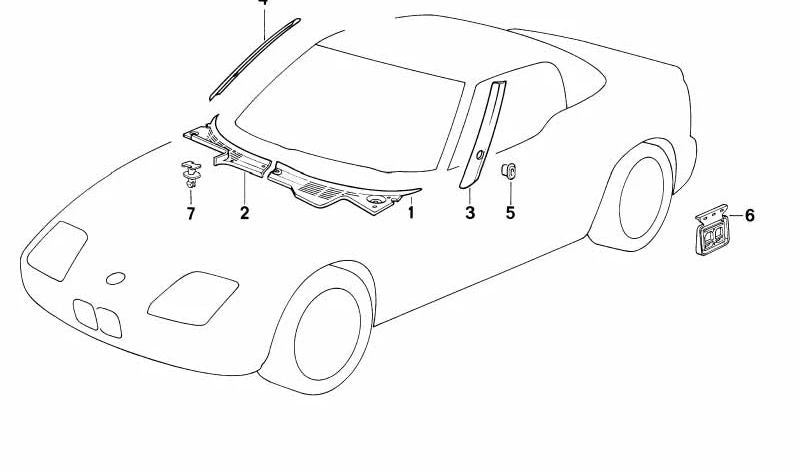 Right sun visor for BMW (OEM 51712290622). Original BMW