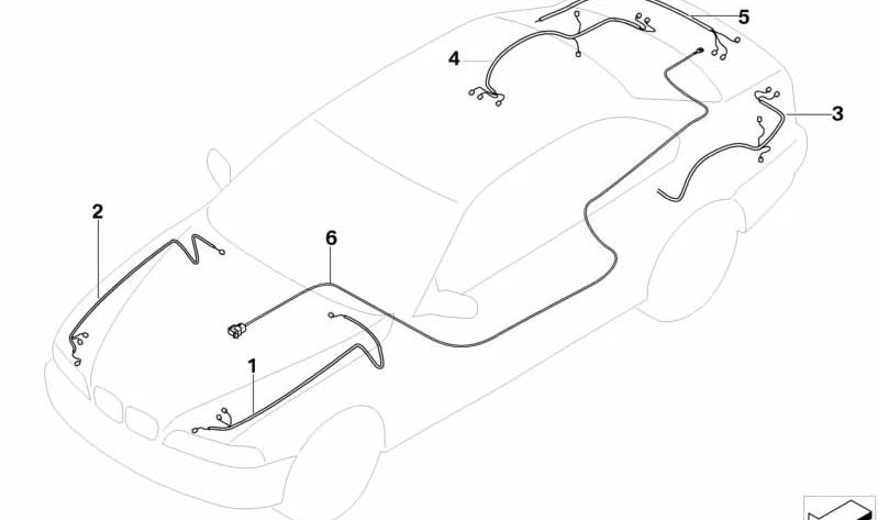 Kit de Cables de Reemplazo para BMW E60 (OEM 61116939798). Original BMW