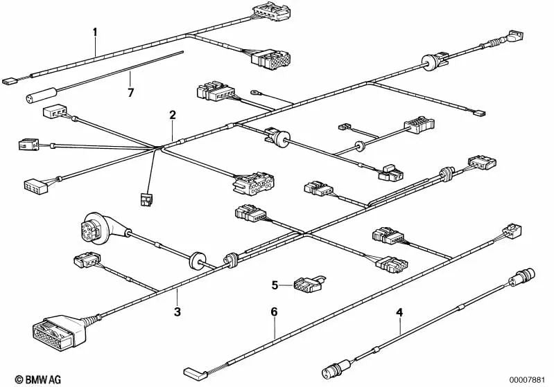 Cable de reparación ABS para BMW E36, E31 (OEM 61128376019). Original BMW