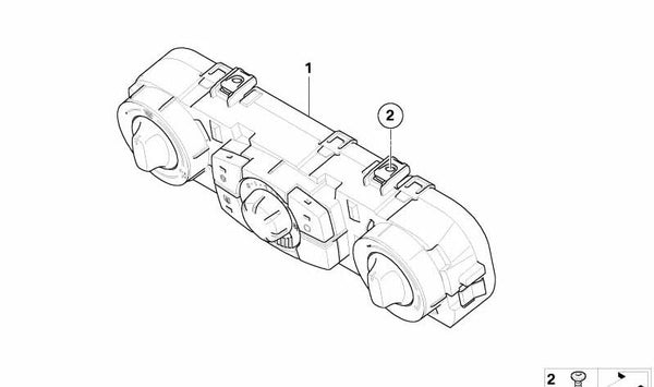 Mando de control del aire acondicionado OEM 64116969980 para BMW Z4 E85, E86. Original BMW.