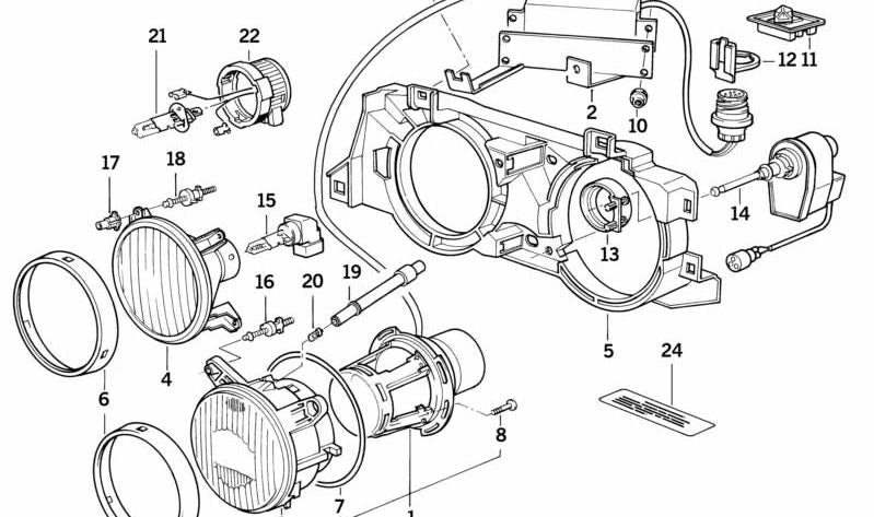 Soporte derecho OEM 63121378326 para BMW E34, E32. Original BMW.