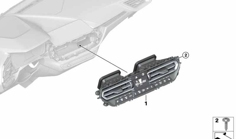 Panel de Control de Climatización High para BMW Serie 1 F40, Serie 2 F44 (OEM 64119855397). Original BMW