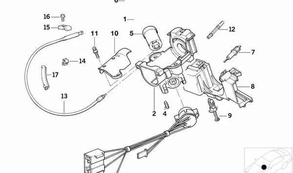 Interruptor de Encendido para BMW Serie 8 E31 (OEM 61328365517). Original BMW