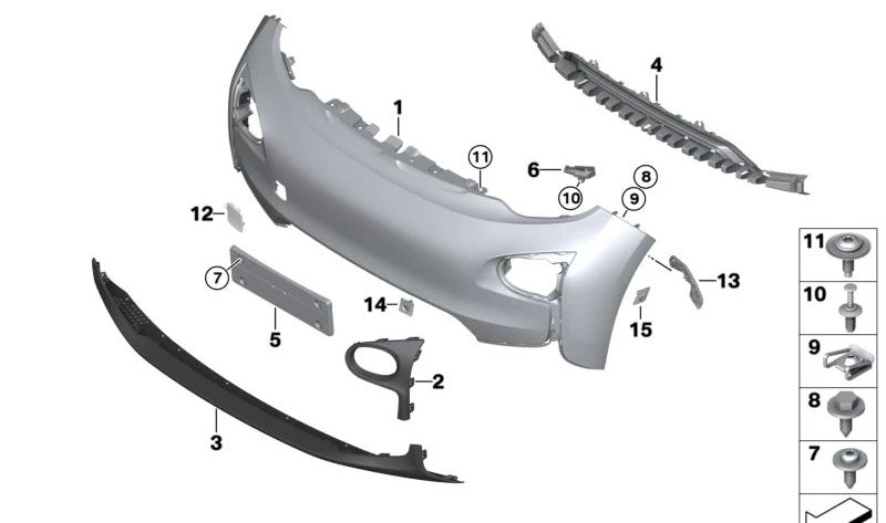 Embellecedor parachoques delantero izquierdo para BMW I01 (OEM 51117296825). Original BMW