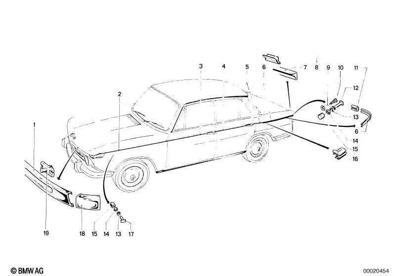 Klemme für BMW E46, F30, F80 (OEM 51135780121). Original BMW