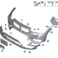 Portamatrículas para BMW X1 F48 (OEM 51137354813). Original BMW