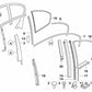 Abdichtung Schliessblech Seitensch. li. para BMW E65, E66 (OEM 51358223817). Original BMW