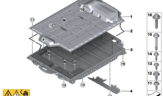 OEM 61278834811 foam pad for BMW iX (I20). Original BMW.