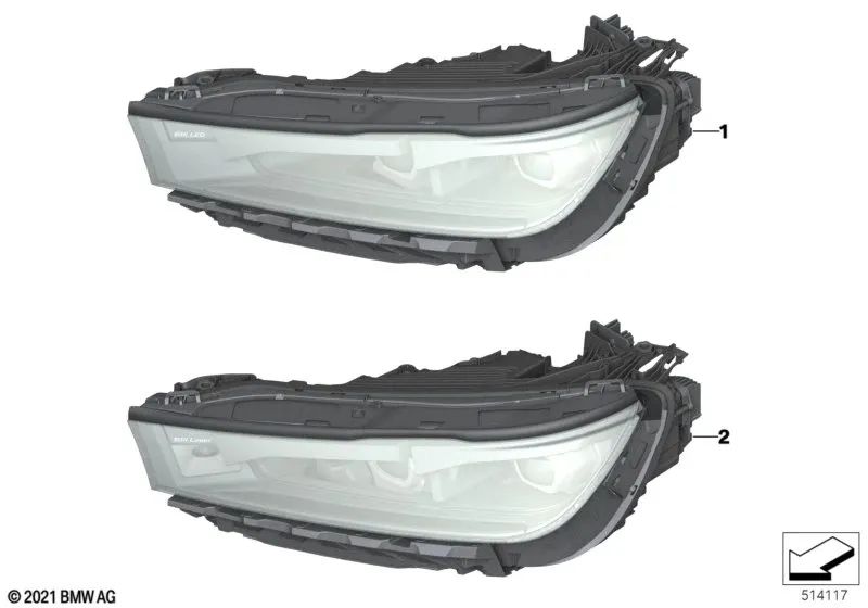 Faro LED derecho para BMW I20 (OEM 63119851802). Original BMW