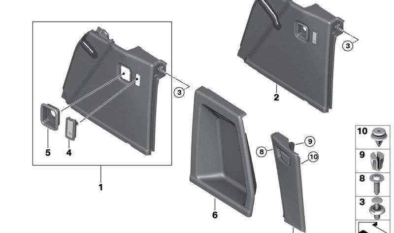 LEI LEI LEI LEI OEM 5147746108 para BMW G01, G08, F97. BMW original.