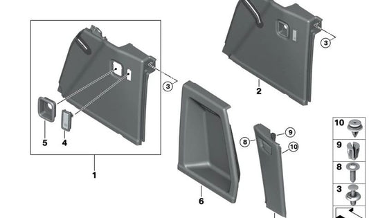 LEI LEI LEI LEI OEM 5147746108 para BMW G01, G08, F97. BMW original.