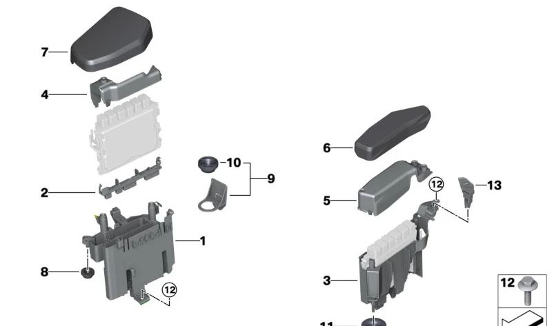 Adapter for BMW X5 F95, G05, X6 F96, G06, X7 G07 (OEM 12908659970). Genuine BMW.