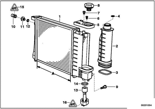 Radiador A=440Mm Para Bmw E36 E34. Original Recambios