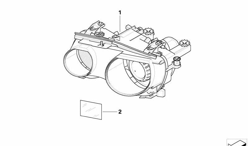 Faro Bi-Xenon derecho para BMW E46 (OEM 63126905496). Original BMW