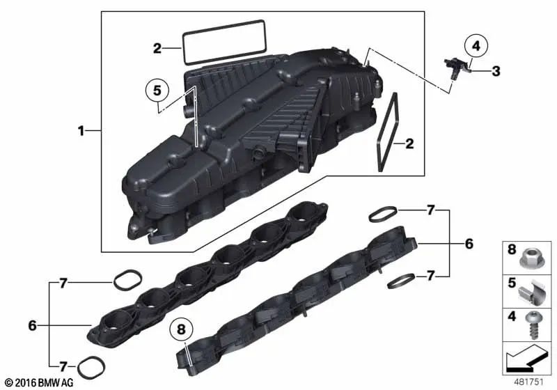 Profildichtung para BMW Serie 7 F01, F02, G12 (OEM 11617560996). Original BMW