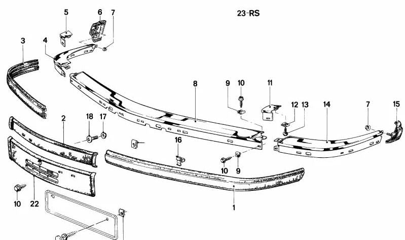 OEM 511856694 Blattschraube für BMW E23. Original BMW.