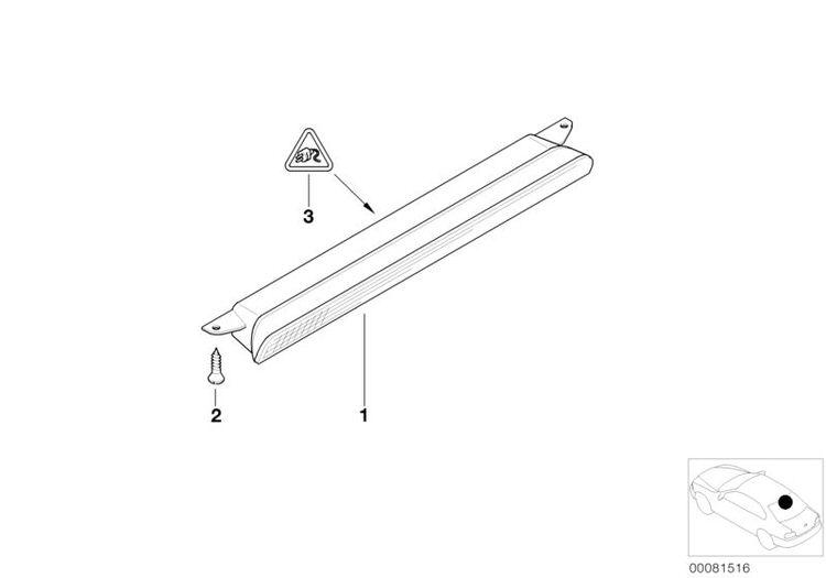 Tercera Luz De Freno Roja Original Bmw Para E53. Original Recambios