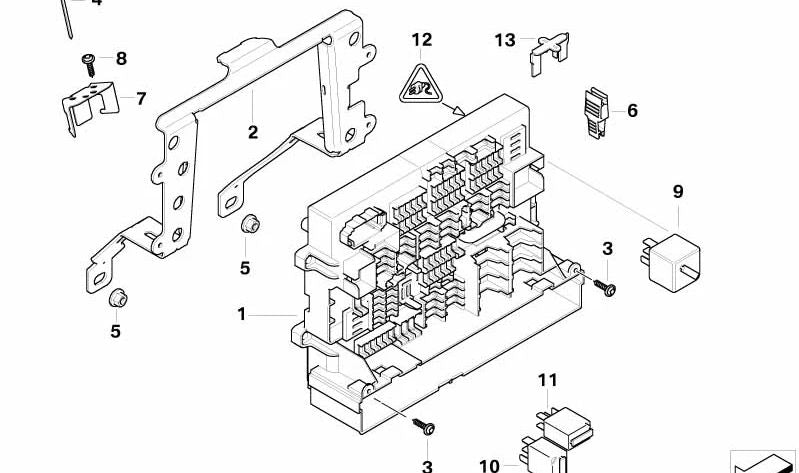 Distribuidor de corriente delantero OEM 61149119447 para BMW E90, E91, E92, E93. Original BMW.