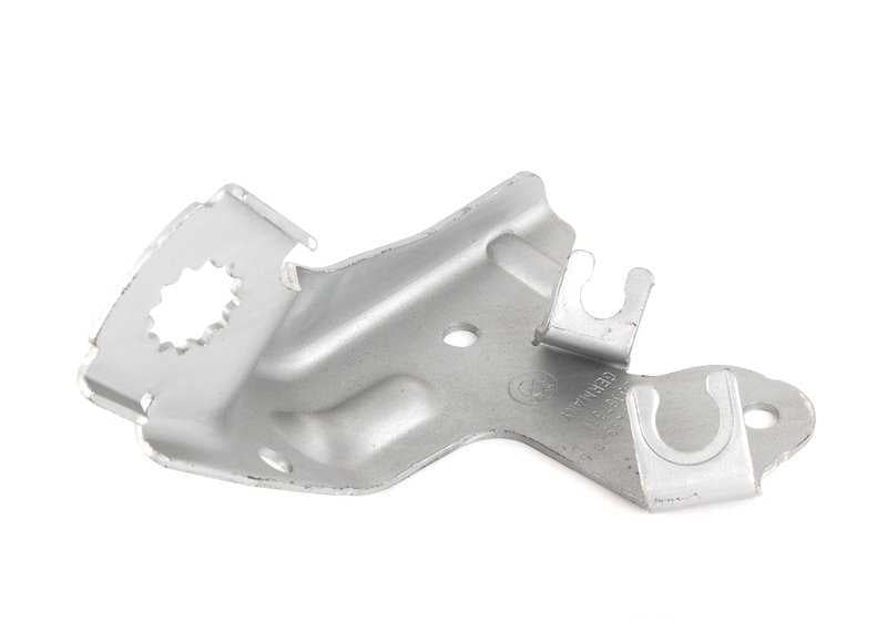 Left brake hose bracket for BMW E81, E82, E87, E88, E90, E91, E92, E93, E84 (OEM 34306770483). Original BMW