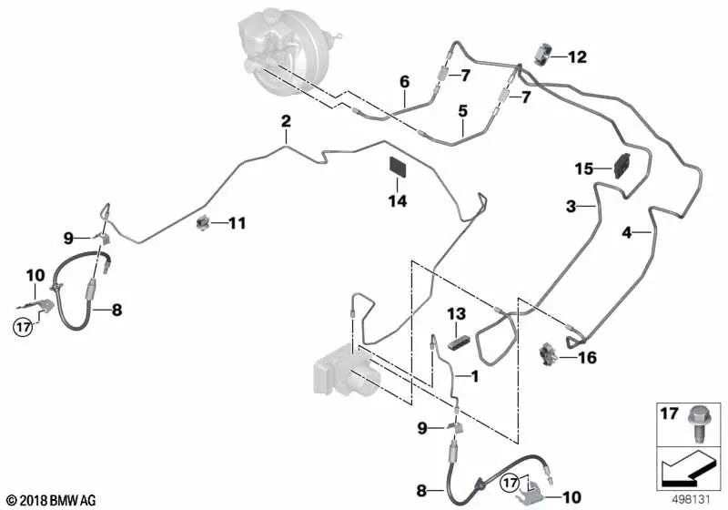 Tubería para BMW Z4 G29 (OEM 34306896777). Original BMW