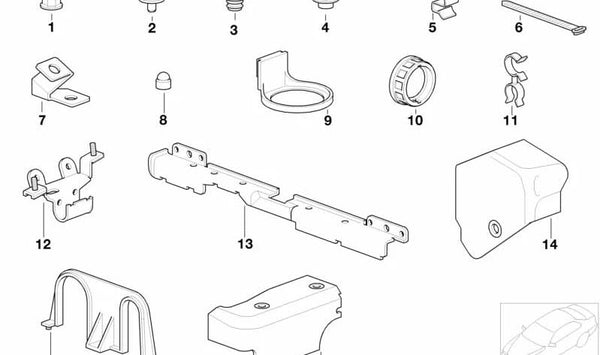 Conector de cableado OEM 12521711358 para BMW E32, E34. Original BMW.