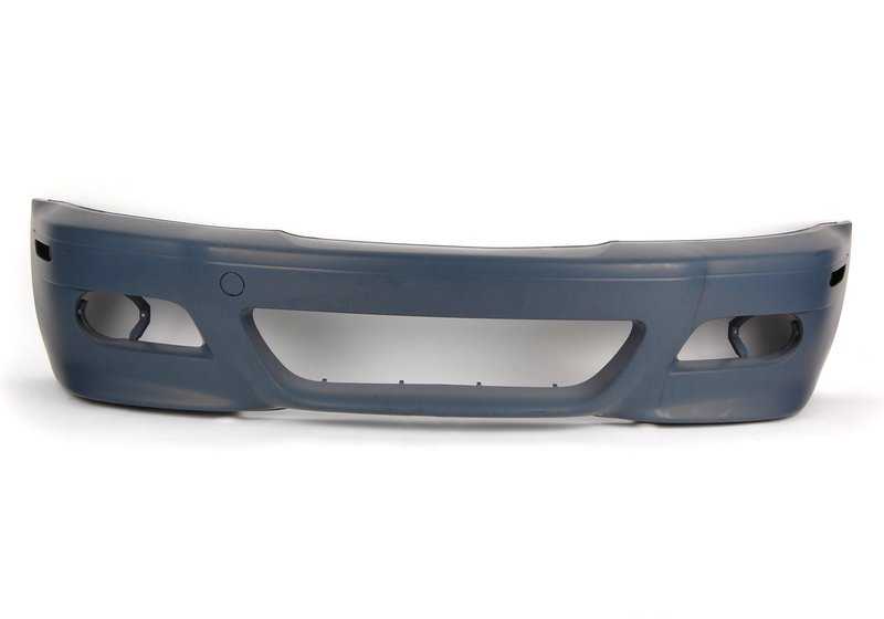 Primed front bumper trim for BMW 3 Series E46 (OEM 51112695245). Original BMW.