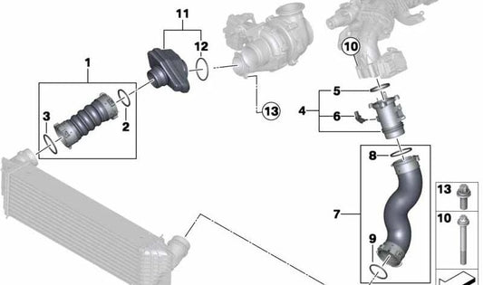 Silenciador para BMW X3 G01, G01N, X4 G02, G02N (OEM 11618583936). Original BMW